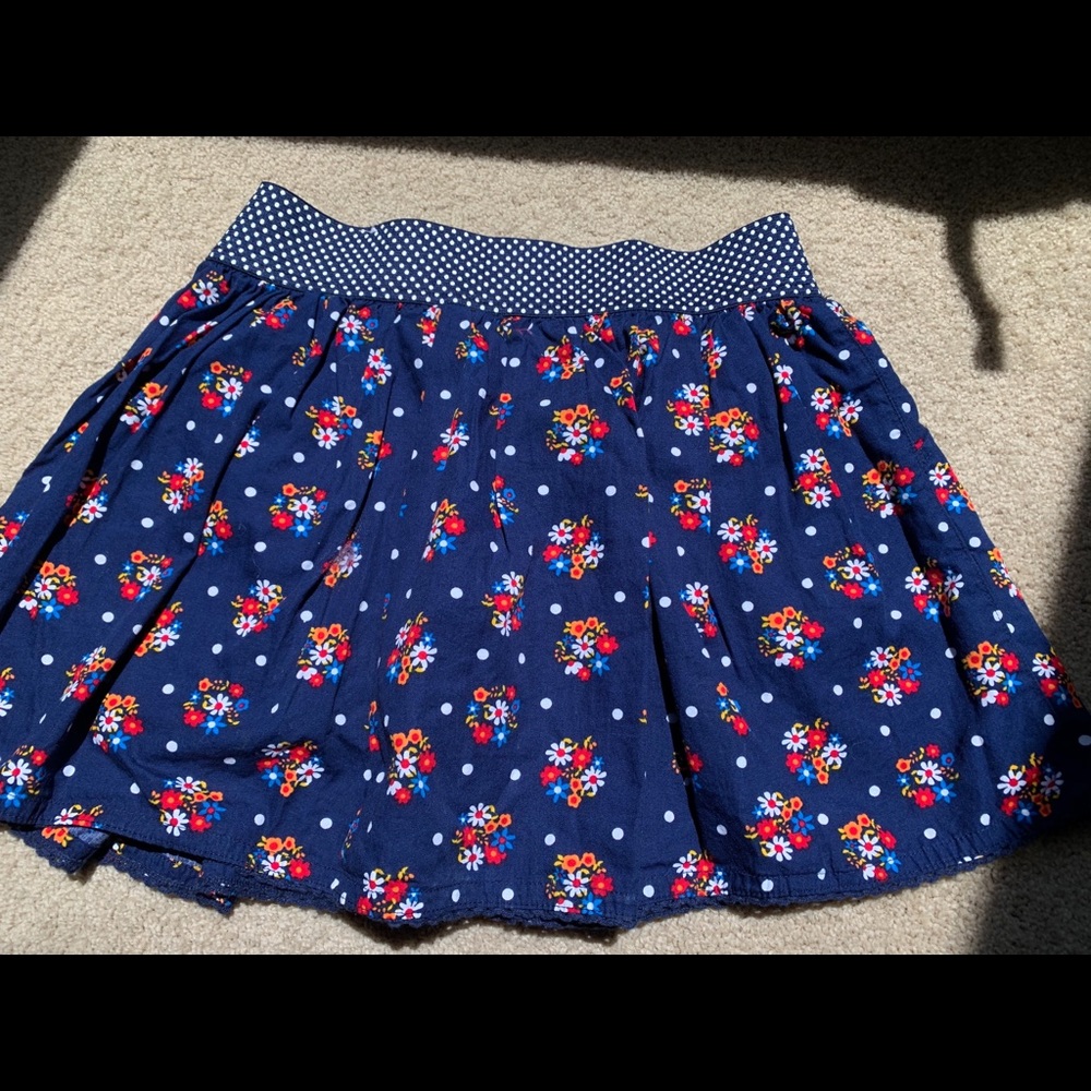 JUSTICE FLORAL SKIRT